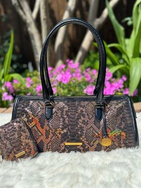 NWT Brahmin Sophia Bronze Captivate and Katelynn Pouch Purse Set
